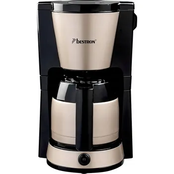 Kávovar Překapávací kávovar Bestron 900 W béžový s termoskou 1 l