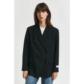 Dámské sako SAKO GANT REL DB WOOL BLEND HOPSACK BLAZER BLACK