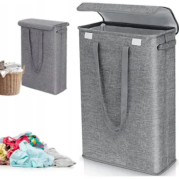 Koš na prádlo Koš na prádlo volně stojící obdélníkový šedý 44 l