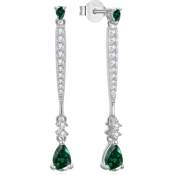 Módní doplněk Elegantní visací náušnice se zirkony AGUP3300GR Beneto