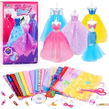 Kreativní DIY sada na návrh a šití oblečků pro panenky