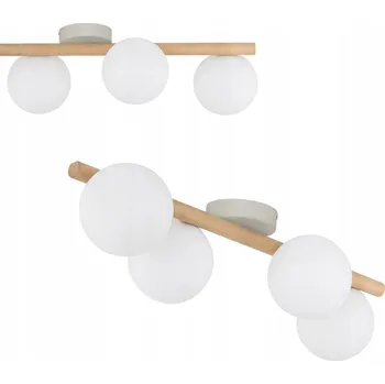 Stropní svítidlo dřevěná se skleněnými stínidly Estera Wood G9 TK Lighting