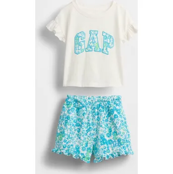 Dívčí tričko Tričko GAP Weiß/ Hellblau/ Grün 6582092 92