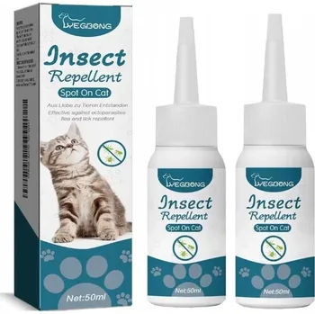 2 ks Kapky na odčervení pro kočky a psy proti vším, klíšťatům a blechám 50 ml