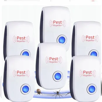 Odpuzovač zvířat 6x Ultrazvukový odpuzovač hlodavců, myší, potkanů, kun a hmyzu do zásuvky