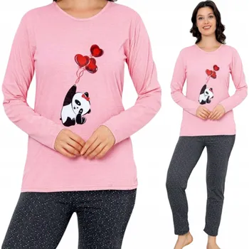 Dámské pyžamo Dámské bavlna piżama , vícebarevné, velikost XL