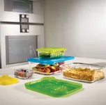 JOSEPH JOSEPH Nest vícebarevné 4 ks (81060) – skleněné obdélníkové dózy (nádoby)