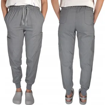 Zdravotnický oděv Šedé zdravotnické kalhoty, lékařská halenka, uniforma, scrubs, vybavení, oděvy XXL