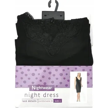 Dámské noční prádlo ČERNÁ noční košile vel. S