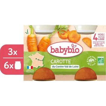 BABYBIO Mrkev 3× (2× 130 g)
