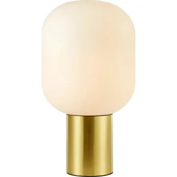 Lampička Markslöjd stolní lampa Brooklyn, mosaz/bílá, 44 cm