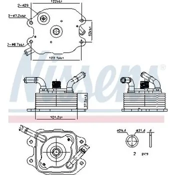 Chladič motoru Olejový chladič, motorový olej NISSENS 91440