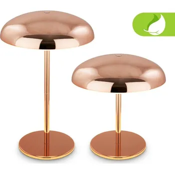 Lampička BRILONER Caxa stolní lampa - 2,8W, 300lm, bezdrátová, IP44, LED, stmívatelná, dotykový vypínač, měď - BRILO BRILO 7573013