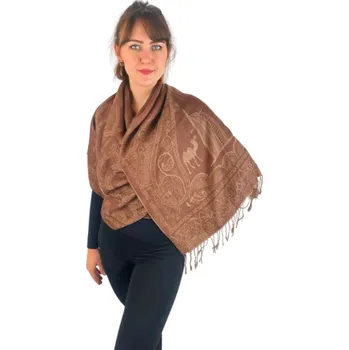 Šál Pašmína DUBAI - hnědý