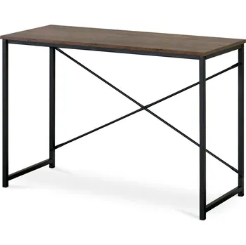 Psací stůl Psací stůl ZALI — kov, MDF, černá / dekor staré dřevo