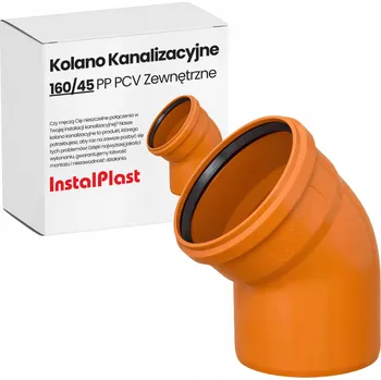 Kanalizační potrubí Kanalizační koleno FI 160/45 PP PVC venkovní