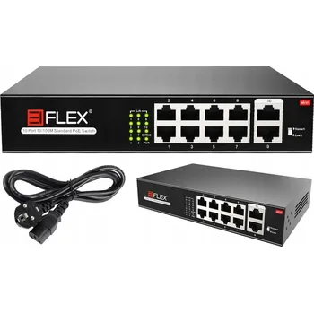 Switch Switch PoE 8+2, 8 portů PoE, 2x uplink 10/100 Mbps, 120W, EXTEND 250 m