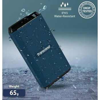 Pevný disk Transcend ESD410C 4TB, USB 20Gbps Type C, Externí odolný SSD disk (3D NAND flash), 2000MB/R, 2000MB/W, modrý