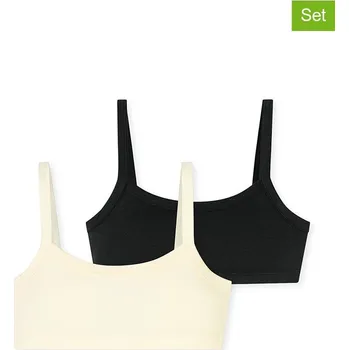 Dívčí spodní prádlo Schiesser Creme/ Schwarz 968290 140