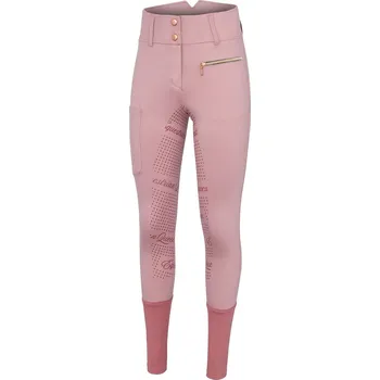 Jezdecké kalhoty Jezdecké kalhoty (rajtky) EQUESTRIAN QUEEN Redbridge pro mládež s vysokým pasem růžové, velikost 158