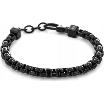 Náramek Armani Exchange Pánský náramek, černý, 61 mm