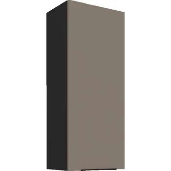 Kuchyňská skříňka Vysoká horní kuchyňská skříňka LUNARA - šířka 45 cm, tmavě béžová / černá