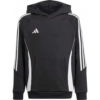 Chlapecká mikina DĚTSKÁ MIKINA MIKINA ADIDAS TIRO 24 S KAPUCÍ, ČERNÁ, IJ5611 , vel. 164 cm