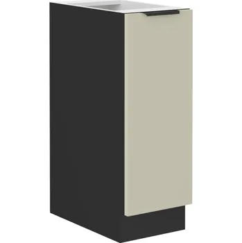 Kuchyňská linka Spodní skříňka ARAKA 30 D CARGO BB s výsuvným košem, kašmír/černá, 30x52x82 cm