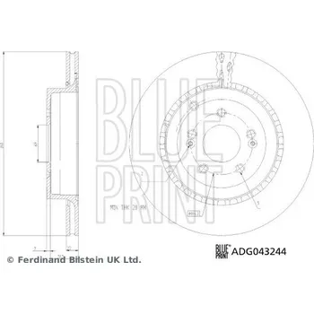 Brzdový systém Brzdový kotouč BLUE PRINT ADG043244