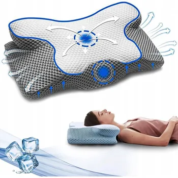 Polštář ORTOPEDICKÝ POLŠTÁŘ Z PAMĚŤOVÉ PĚNY, ERGONOMICKÝ, ŠETRNÝ K POKOŽCE