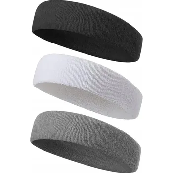 Čelenka SPORTOVNÍ ČELENKA NA ČELO DO VLASŮ NA BĚHÁNÍ CVIČENÍ UNISEX FROTÉ X3