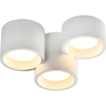 ACA Lighting stropní sádrové svítidlo GENI kulaté bílé 3xGX53 G96013