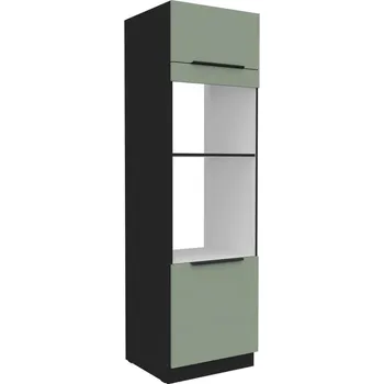 Kuchyňská skříňka Skříň na vestavné spotřebiče LUNARA - šířka 60 cm, zelená / černá