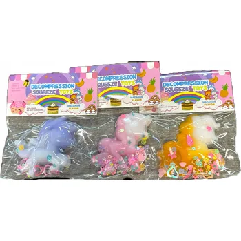 Modelovací hmota BAREVNÝ SLIZ GLUTEK SENZORICKÁ HMOTA ANTISTRESOVÝ S FLITRY A KONÍKY P66