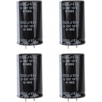 Kondenzátor 4 KUSY AUDIO 63V 10000 UF FILTRAČNÍ ELEKTROLYTICKÝ KONDENZÁTOR 30 * 50MM