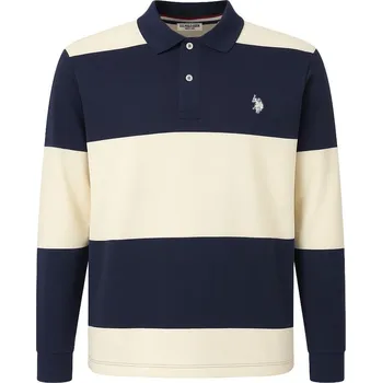 Pánské oblečení Tričko U.S. Polo Assn. Dunkelblau/ Creme 4020107 L