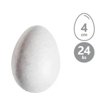 Velikonoční dekorace Vajíčko polystyrénové 4 cm /24 ks