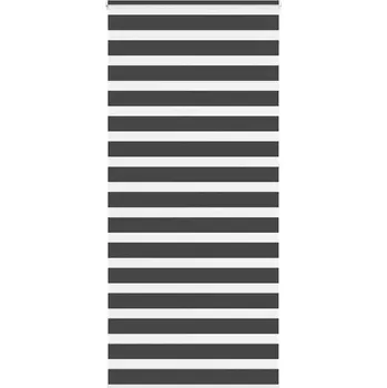 vidaXL Zebra roleta 100x230 cm šířka látky 95,9cm polyester [4014807] Barva: Černá