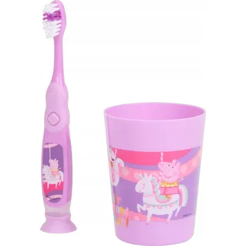 Zubní kartáček Kartáček na zuby kelímek časovač děti Prasátko Peppa