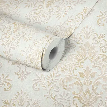 Tapeta Vinylová tapeta na vliesu glamour béžovo-zlatý ornament strukturovaná AS