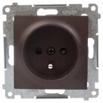 Elektrická zásuvka Kontakt-simon Elektrická Zásuvka - Simon Brown