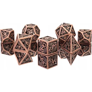 Příslušenství k deskovým hrám Hrobka Draků Sada 7 Kovových Kostek RPG