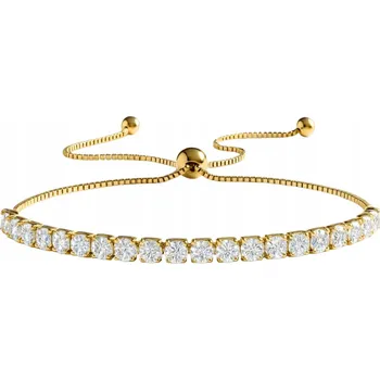 Náramek Stříbrný dámský náramek se srdíčkem a zirkony ocel 316L