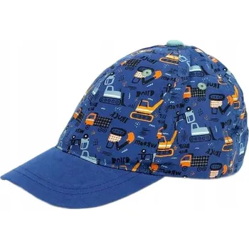 Kšiltovka KYŠTOVKA S KŠILTEM ČEPICE PRO CHLAPCE VOZIDLA BAGRY YOCLUB 42-46