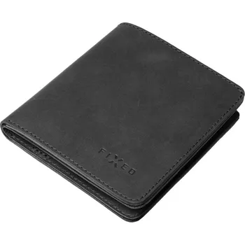 Kožená peněženka FIXED Classic Wallet z pravé hovězí kůže, černá