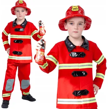 Karnevalový kostým KOSTÝM HASIČE HASIČ S 110-120 CM, KOSTÝM NA PÁRTY