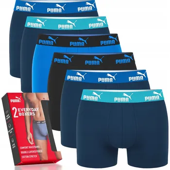Puma pánské boxerky 6 kusů sada bavlna barva modrá navy velikost M