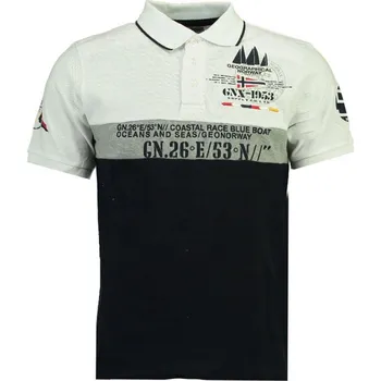 Oblečení a móda Tričko Geographical Norway Schwarz/ Weiß 729450 140