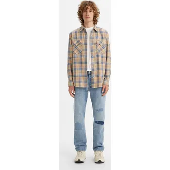 Pánské džíny LEVI'S MODRÉ DŽÍNY 501 S DÍRAMI (34/30)