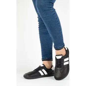 Dámské tenisky Dámské kožené BAREFOOT boty BLACKORWHITE černé vel. 39